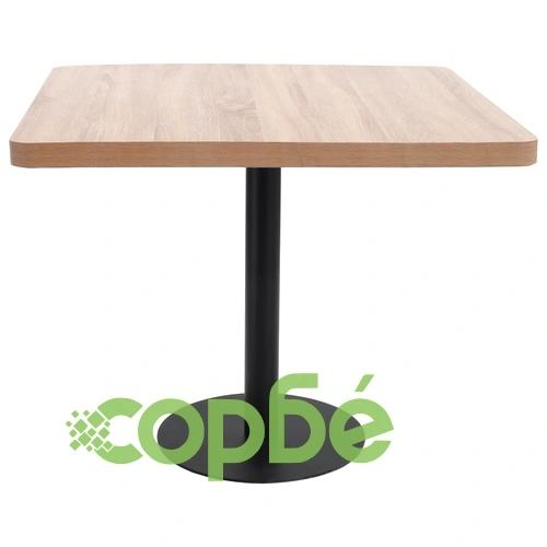 Бистро маса, светлокафява, 80x80 см, МДФ ➤ топ цена ➤ sorbe.bg