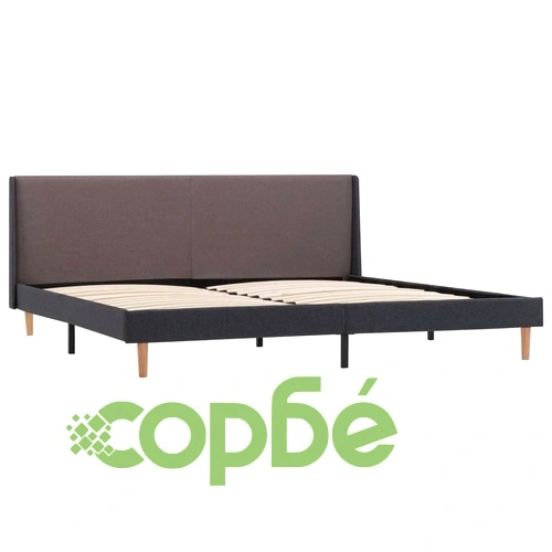 Рамка за легло, таупе, текстил, 160x200 см ➤ топ цена ➤ sorbe.bg