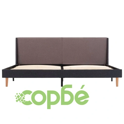 Рамка за легло, таупе, текстил, 160x200 см ➤ топ цена ➤ sorbe.bg