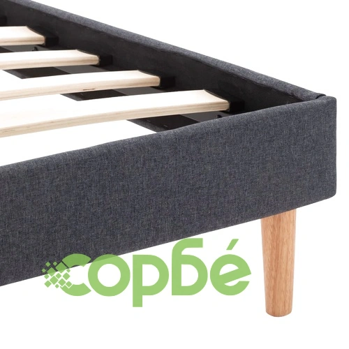 Рамка за легло, таупе, текстил, 160x200 см ➤ топ цена ➤ sorbe.bg