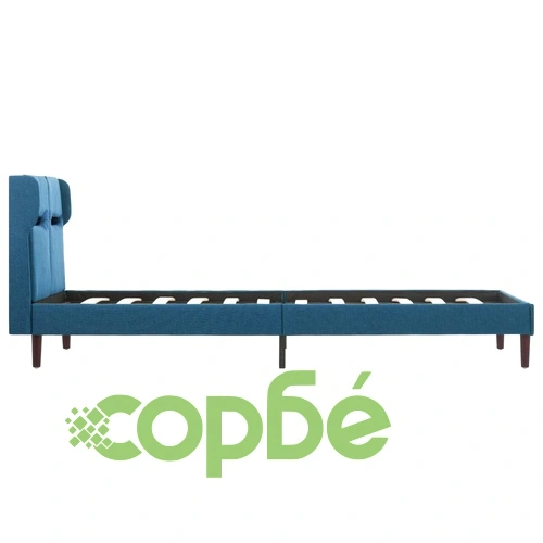 Рамка за легло с LED, синя, текстил, 90x200 см ➤ топ цена ➤ sorbe.bg