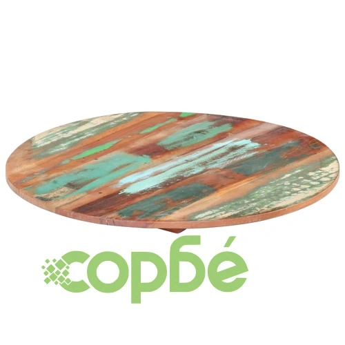 Кръгъл плот за маса, 40 см, 15-16 мм, регенерирано дърво масив ➤ топ цена ➤ sorbe.bg