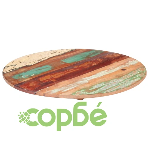 Кръгъл плот за маса, 40 см, 15-16 мм, регенерирано дърво масив ➤ топ цена ➤ sorbe.bg