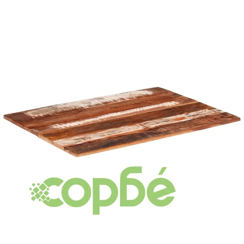 Правоъгълен плот за маса, 60x80 см, 15-16 мм, регенериран масив ➤ топ цена ➤ sorbe.bg