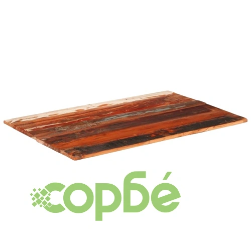 Правоъгълен плот за маса, 60x90 см, 15-16 мм, регенериран масив ➤ топ цена ➤ sorbe.bg