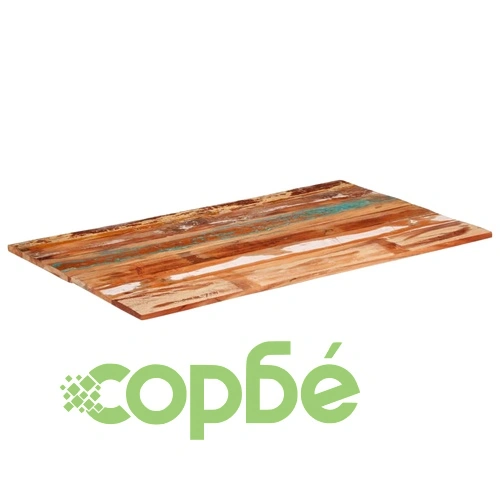 Правоъгълен плот за маса 60x100 см 15-16 мм регенериран масив ➤ топ цена ➤ sorbe.bg