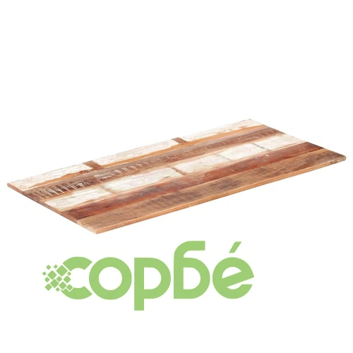 Правоъгълен плот за маса 60x120 см 15-16 мм регенериран масив ➤ топ цена ➤ sorbe.bg