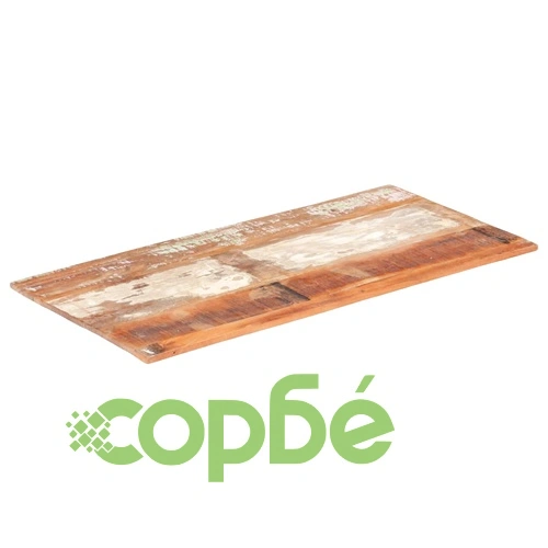 Правоъгълен плот за маса 60x140 см 15-16 мм регенериран масив ➤ топ цена ➤ sorbe.bg