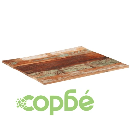 Правоъгълен плот за маса, 70x80 см, 15-16 мм, регенериран масив ➤ топ цена ➤ sorbe.bg