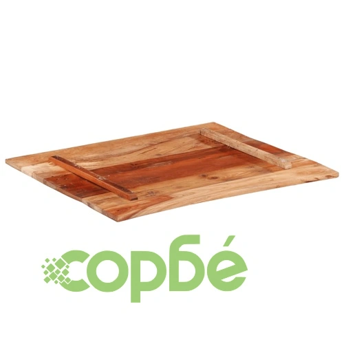 Правоъгълен плот за маса, 70x80 см, 15-16 мм, регенериран масив ➤ топ цена ➤ sorbe.bg