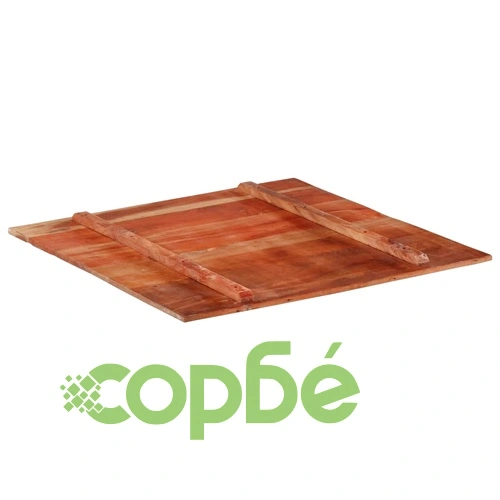 Квадратен плот за маса, 80x80 см, 15-16 мм, регенериран масив ➤ топ цена ➤ sorbe.bg
