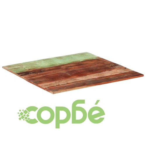Квадратен плот за маса, 80x80 см, 15-16 мм, регенериран масив ➤ топ цена ➤ sorbe.bg