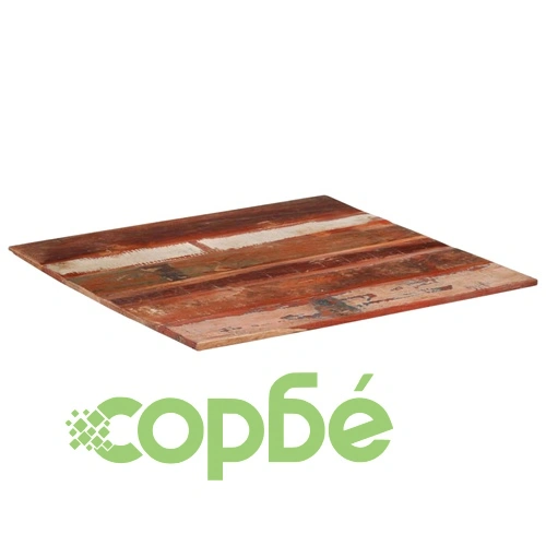 Квадратен плот за маса, 80x80 см, 15-16 мм, регенериран масив ➤ топ цена ➤ sorbe.bg