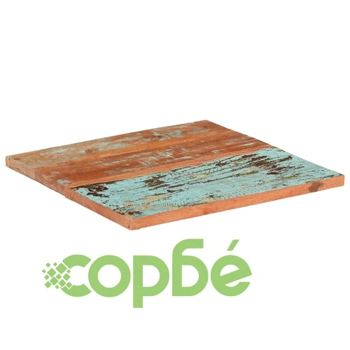 Квадратен плот за маса, 60x60 см, 25-27 мм, регенериран масив ➤ топ цена ➤ sorbe.bg
