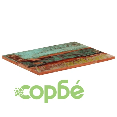 Правоъгълен плот за маса, 60x80 см, 25-27 мм, регенериран масив ➤ топ цена ➤ sorbe.bg