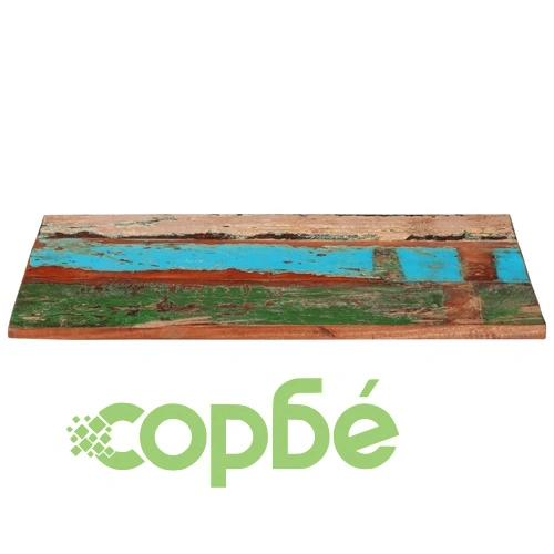 Правоъгълен плот за маса, 60x90 см, 25-27 мм, регенериран масив ➤ топ цена ➤ sorbe.bg