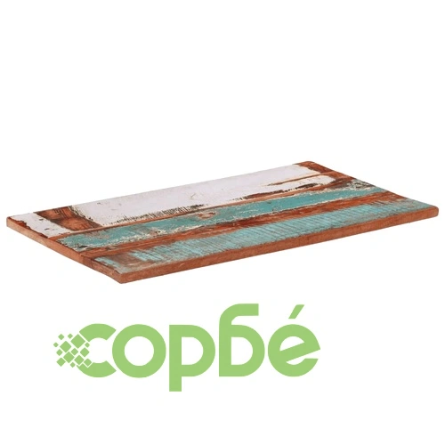 Правоъгълен плот за маса 60x100 см 25-27 мм регенериран масив ➤ топ цена ➤ sorbe.bg