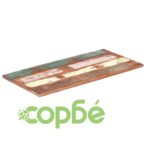 Правоъгълен плот за маса 60x120 см 25-27 мм регенериран масив ➤ топ цена ➤ sorbe.bg