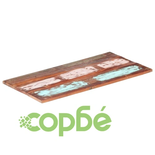 Правоъгълен плот за маса 60x120 см 25-27 мм регенериран масив ➤ топ цена ➤ sorbe.bg