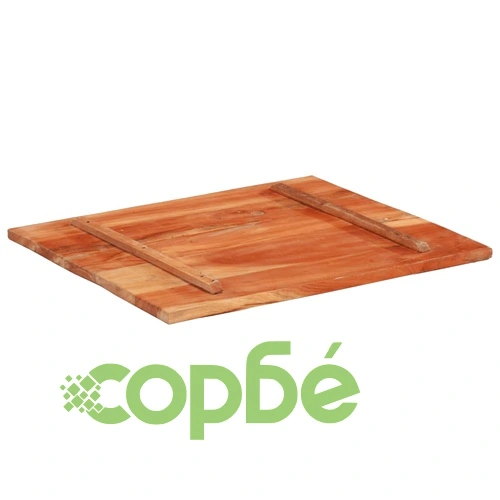 Правоъгълен плот за маса, 70x80 см, 25-27 мм, регенериран масив ➤ топ цена ➤ sorbe.bg