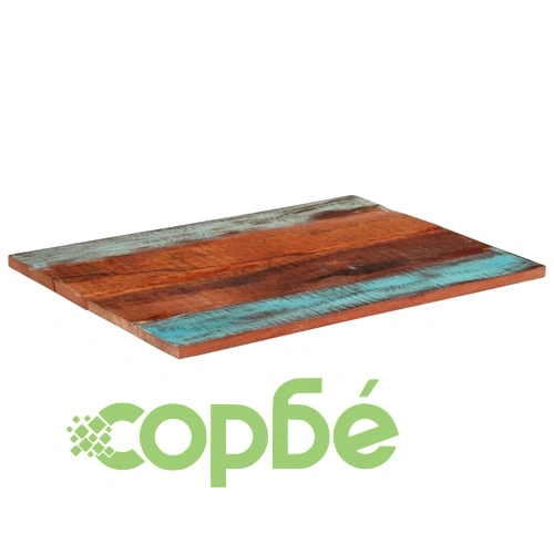 Правоъгълен плот за маса, 70x90 см, 25-27 мм, регенериран масив ➤ топ цена ➤ sorbe.bg