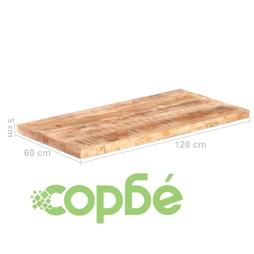 Плот за маса, мангово дърво масив, 16 мм, 120x60 cм ➤ топ цена ➤ sorbe.bg