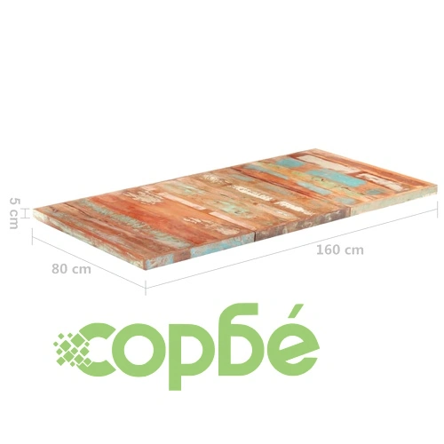 Плот за маса, регенерирано дърво масив, 16 мм, 160x80 cм ➤ топ цена ➤ sorbe.bg