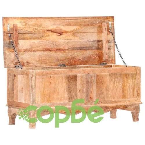 Сандък за съхранение, 100x38x45 см, мангово дърво масив ➤ топ цена ➤ sorbe.bg