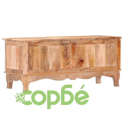 Сандък за съхранение, 100x38x45 см, мангово дърво масив ➤ топ цена ➤ sorbe.bg