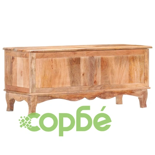 Сандък за съхранение, 100x38x45 см, мангово дърво масив ➤ топ цена ➤ sorbe.bg