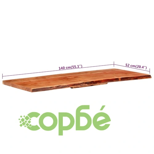 Плот за баня, акация масив, 140x52x3,8 см ➤ топ цена ➤ sorbe.bg