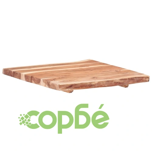 Плот за маса, акациево дърво масив, 58x(50-60)x3,8 cм ➤ топ цена ➤ sorbe.bg