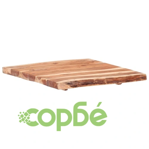 Плот за маса, акациево дърво масив, 58x(50-60)x3,8 cм ➤ топ цена ➤ sorbe.bg