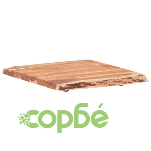 Плот за маса, акациево дърво масив, 58x(50-60)x3,8 cм ➤ топ цена ➤ sorbe.bg