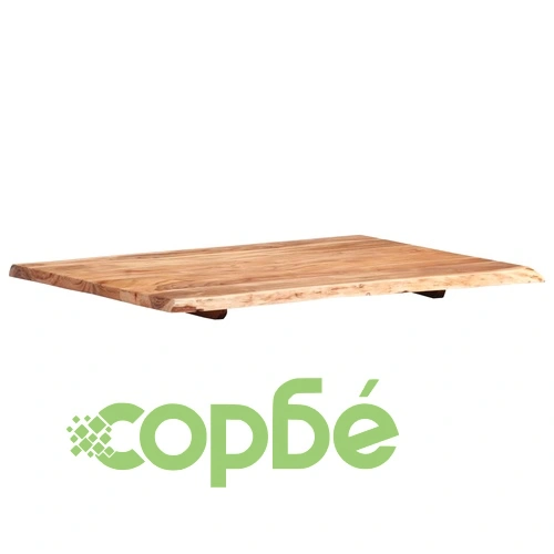 Плот за маса, акациево дърво масив, 80x(50-60)x2,5 cм ➤ топ цена ➤ sorbe.bg