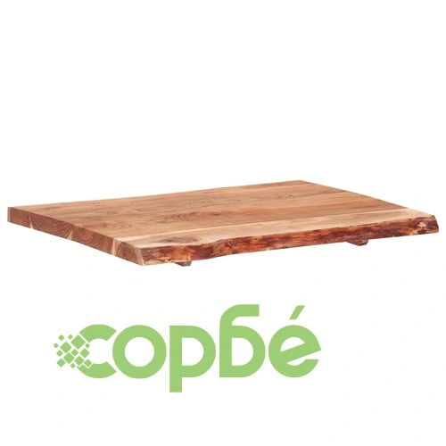 Плот за маса, акациево дърво масив, 80x(50-60)x3,8 cм ➤ топ цена ➤ sorbe.bg