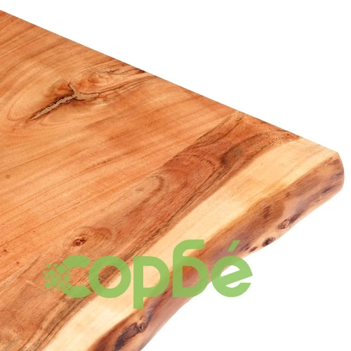 Плот за маса, акациево дърво масив, 118x(50-60)x2,5 cм ➤ топ цена ➤ sorbe.bg