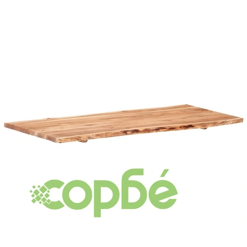 Плот за маса, акациево дърво масив, 118x(50-60)x2,5 cм ➤ топ цена ➤ sorbe.bg