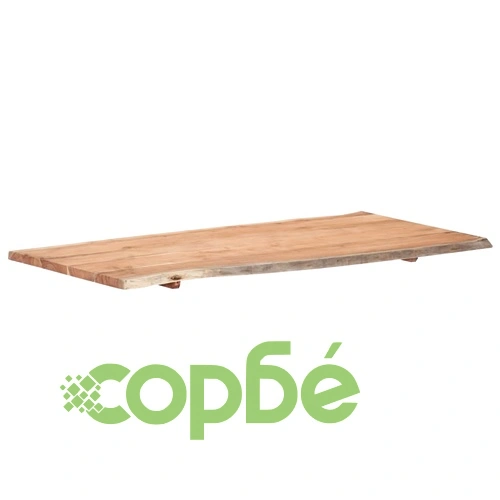 Плот за маса, акациево дърво масив, 118x(50-60)x2,5 cм ➤ топ цена ➤ sorbe.bg