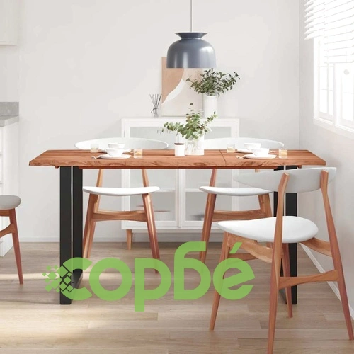 Трапезна маса, 154x80x76 см, акациево дърво масив ➤ топ цена ➤ sorbe.bg