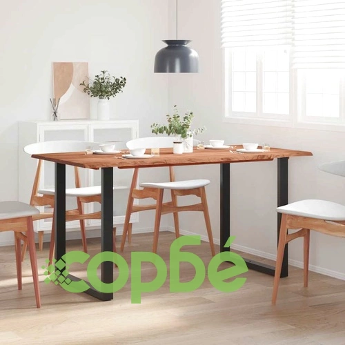 Трапезна маса, 154x80x76 см, акациево дърво масив ➤ топ цена ➤ sorbe.bg