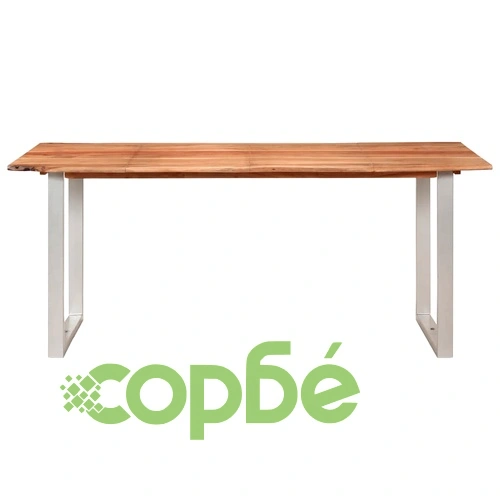 Трапезна маса, 180x90x76 см, акация масив ➤ топ цена ➤ sorbe.bg