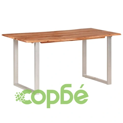 Трапезна маса, 154x80x76 см, акациево дърво масив ➤ топ цена ➤ sorbe.bg