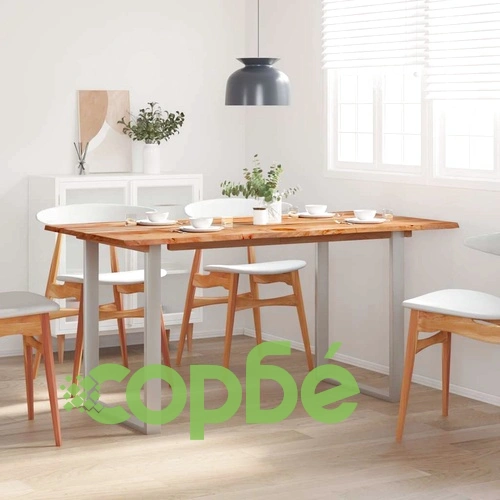 Трапезна маса, 154x80x76 см, акациево дърво масив ➤ топ цена ➤ sorbe.bg