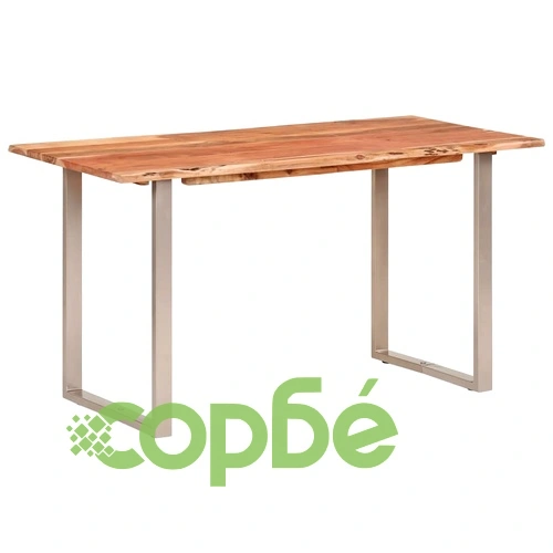 Трапезна маса, 140x70x76 см, акациево дърво масив ➤ топ цена ➤ sorbe.bg