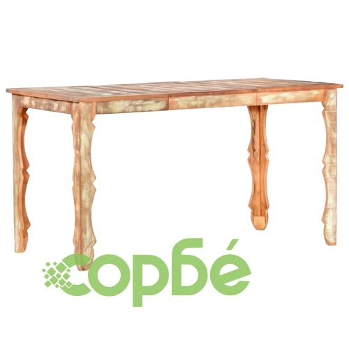 Трапезна маса, 140x70x76 см, регенерирано дърво масив ➤ топ цена ➤ sorbe.bg