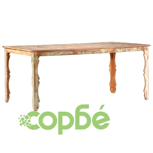 Трапезна маса, 180x90x76 см, регенерирано дърво масив ➤ топ цена ➤ sorbe.bg