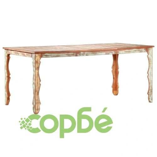 Трапезна маса, 180x90x76 см, регенерирано дърво масив ➤ топ цена ➤ sorbe.bg