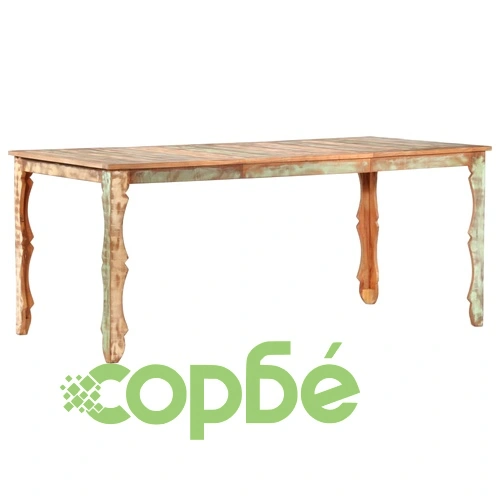 Трапезна маса, 180x90x76 см, регенерирано дърво масив ➤ топ цена ➤ sorbe.bg
