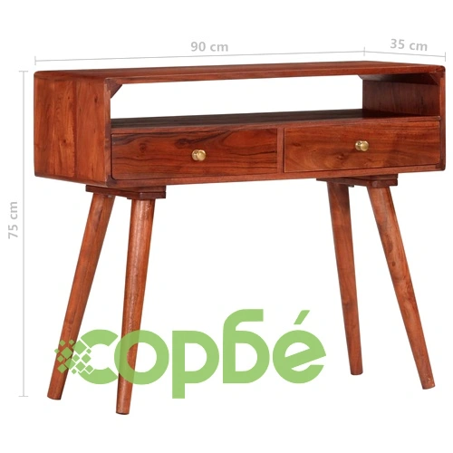 Конзолна маса, 90x35x76 cм, акация масив ➤ топ цена ➤ sorbe.bg